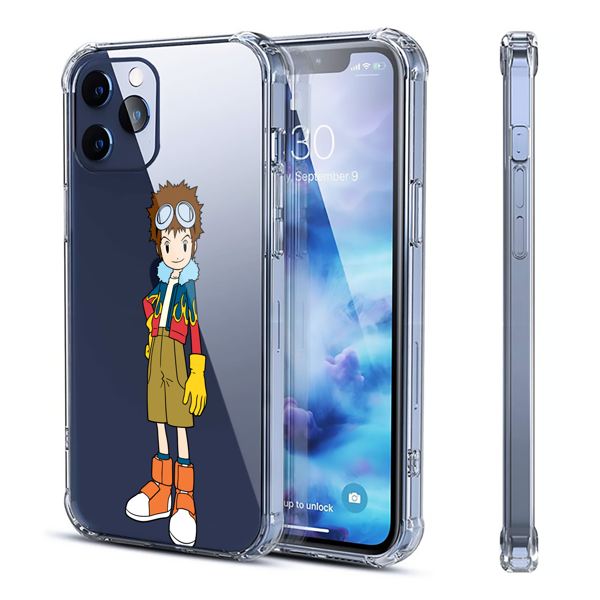 （画像用） Digimon デジタルモンスター/デジモン 【iPhone 12シリーズ対応】透明スマホケース（クリアソフトケース）